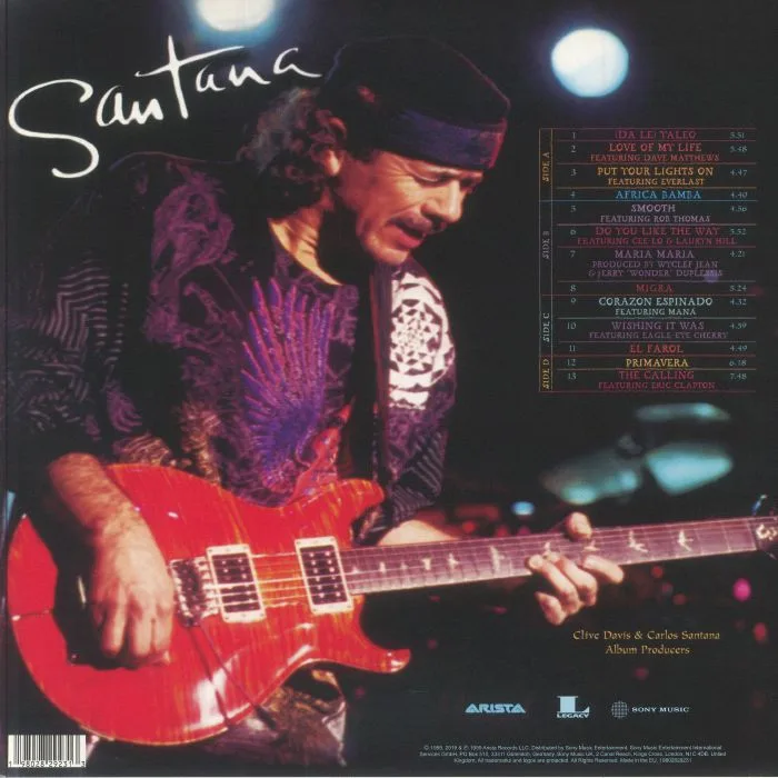 Back cover — SANTANA — Supernatural (25th Anniversary Edition)