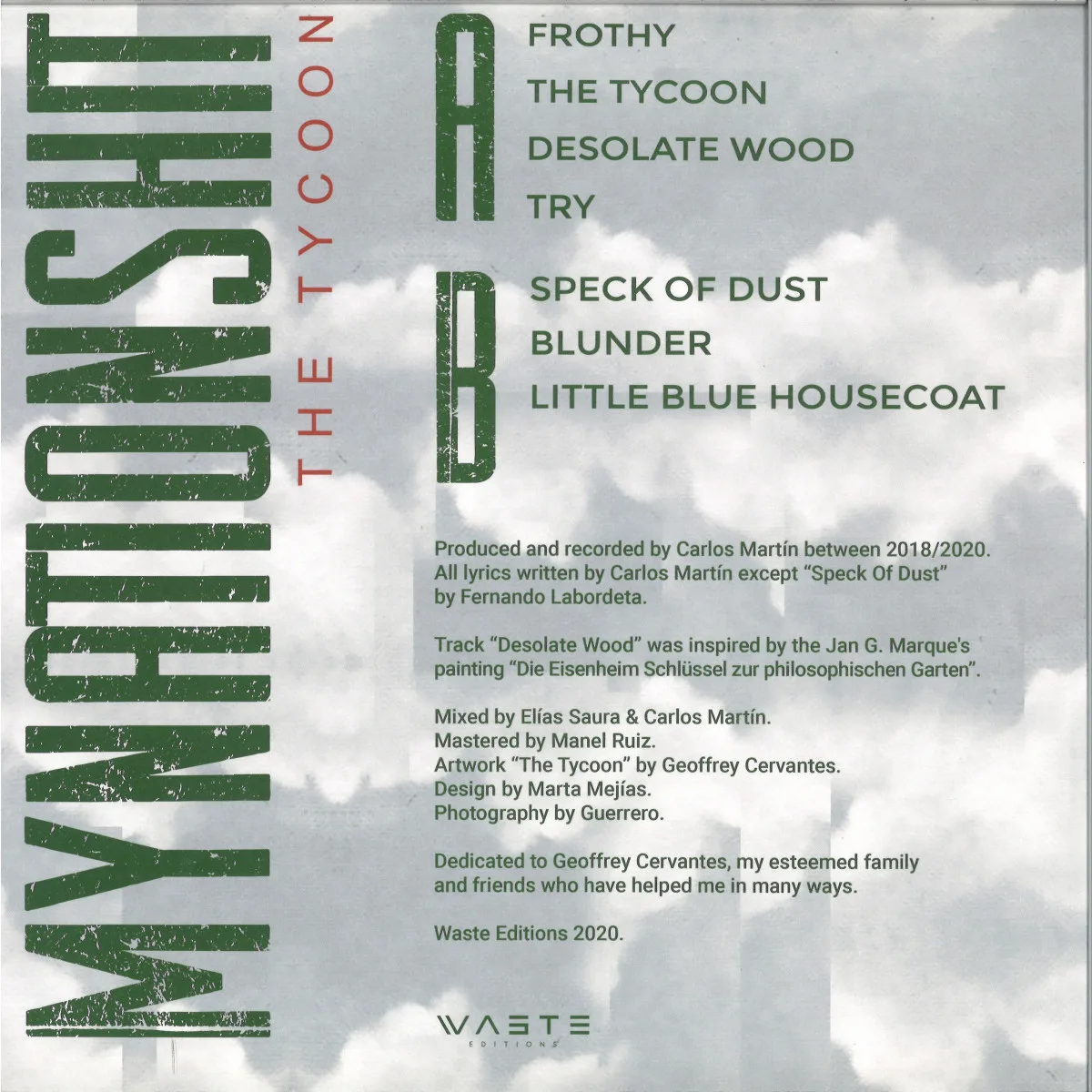 Обратная сторона обложки — Mynationshit — THE TYCOON LP
