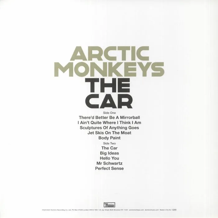 Back cover — ARCTIC MONKEYS — The Car