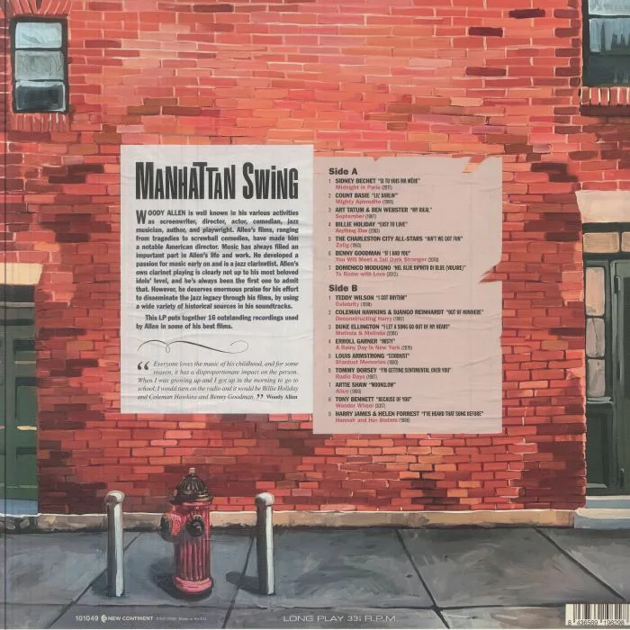 Back cover — VARIOUS — Manhattan Swing: Music From The Movies Of Woody Allen (Soundtrack)