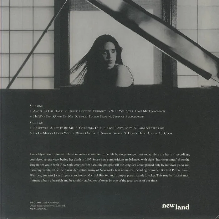 Back cover — Laura NYRO — Angel In The Dark (remastered) (Record Store Day RSD 2025)