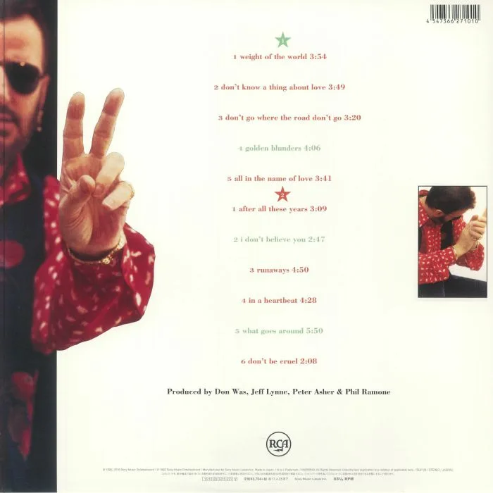 Обратная сторона обложки — Ringo STARR — Time Takes Time