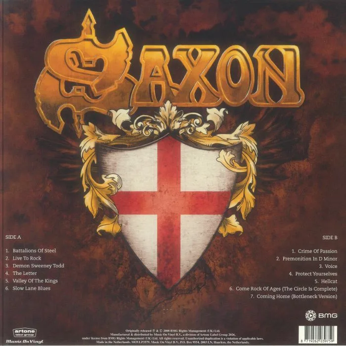 Back cover — SAXON — Into The Labyrinth