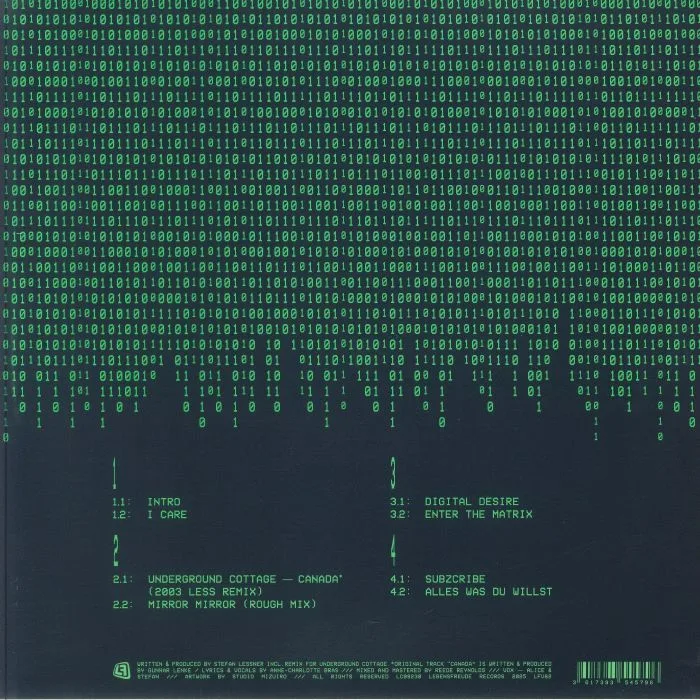 Back cover — Less — Living In The Matrix 2x12"