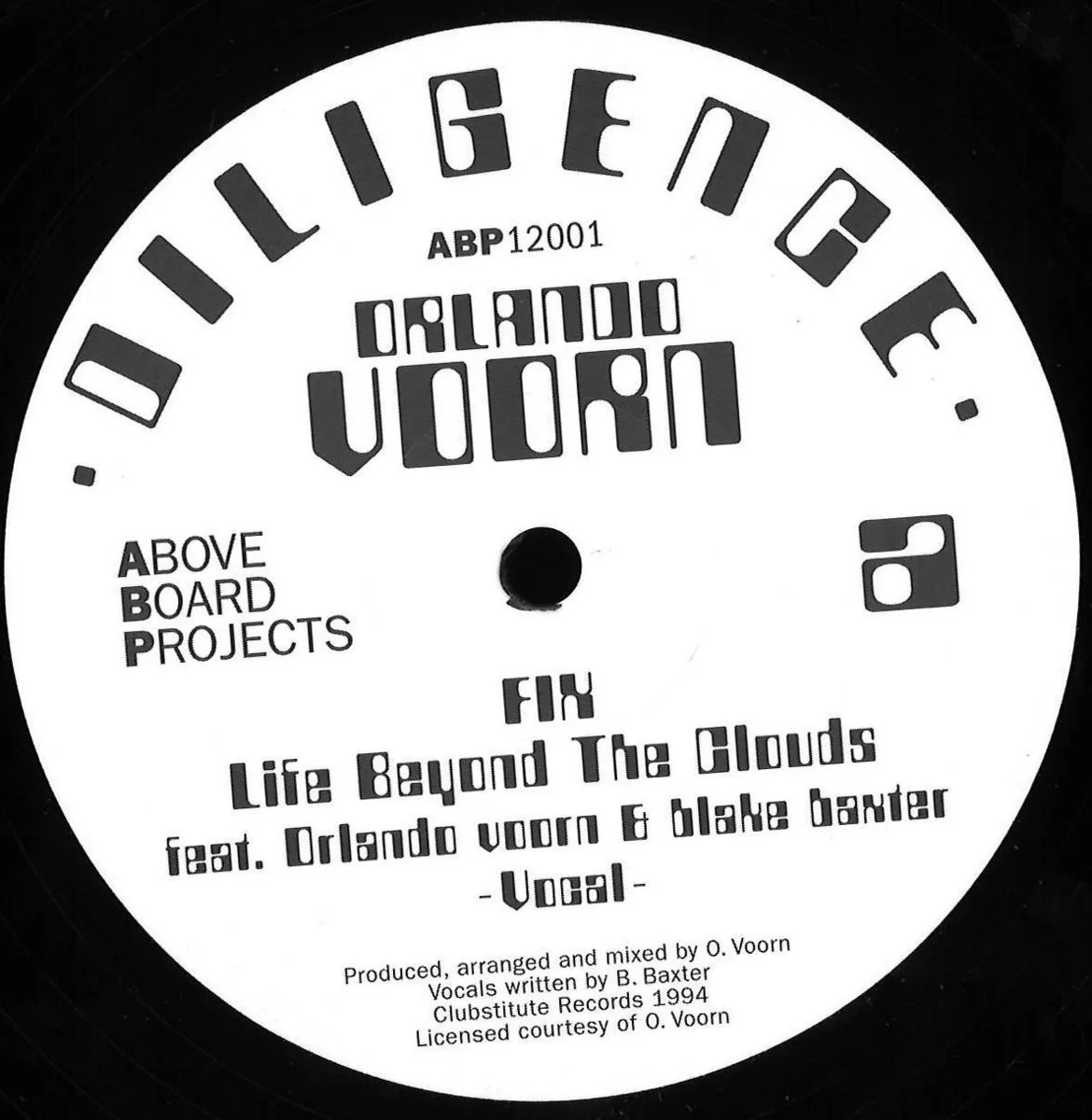 Лицевая сторона обложки — Orlando Voorn — Diligence 12" Sampler