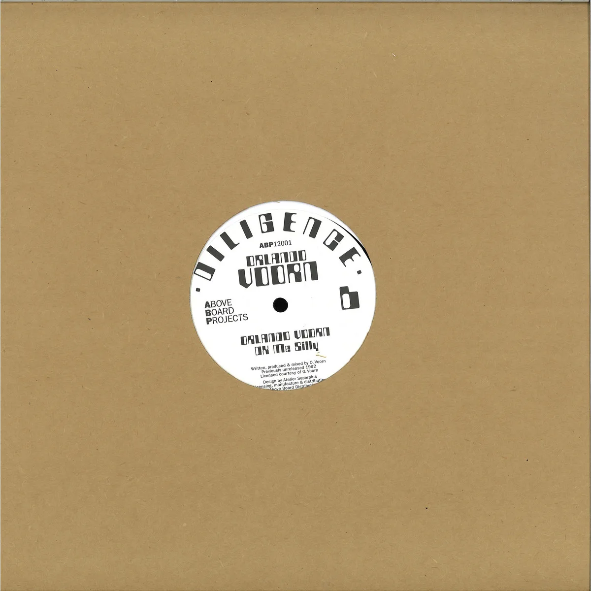 Обратная сторона обложки — Orlando Voorn — Diligence 12" Sampler