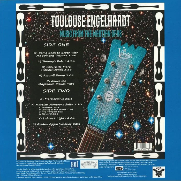 Обратная сторона обложки — Toulouse ENGELHARDT — Music From The Martian Gras