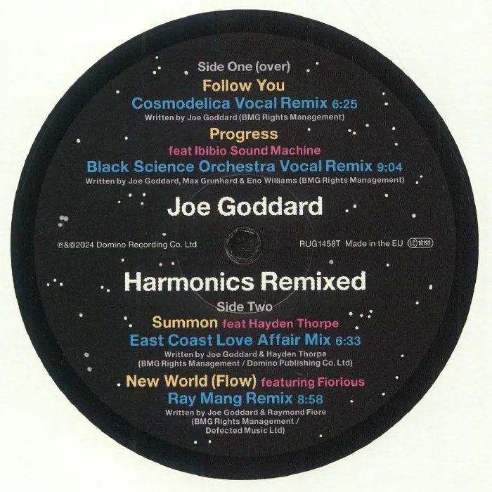 Обратная сторона обложки — Joe GODDARD — Harmonics Remixed
