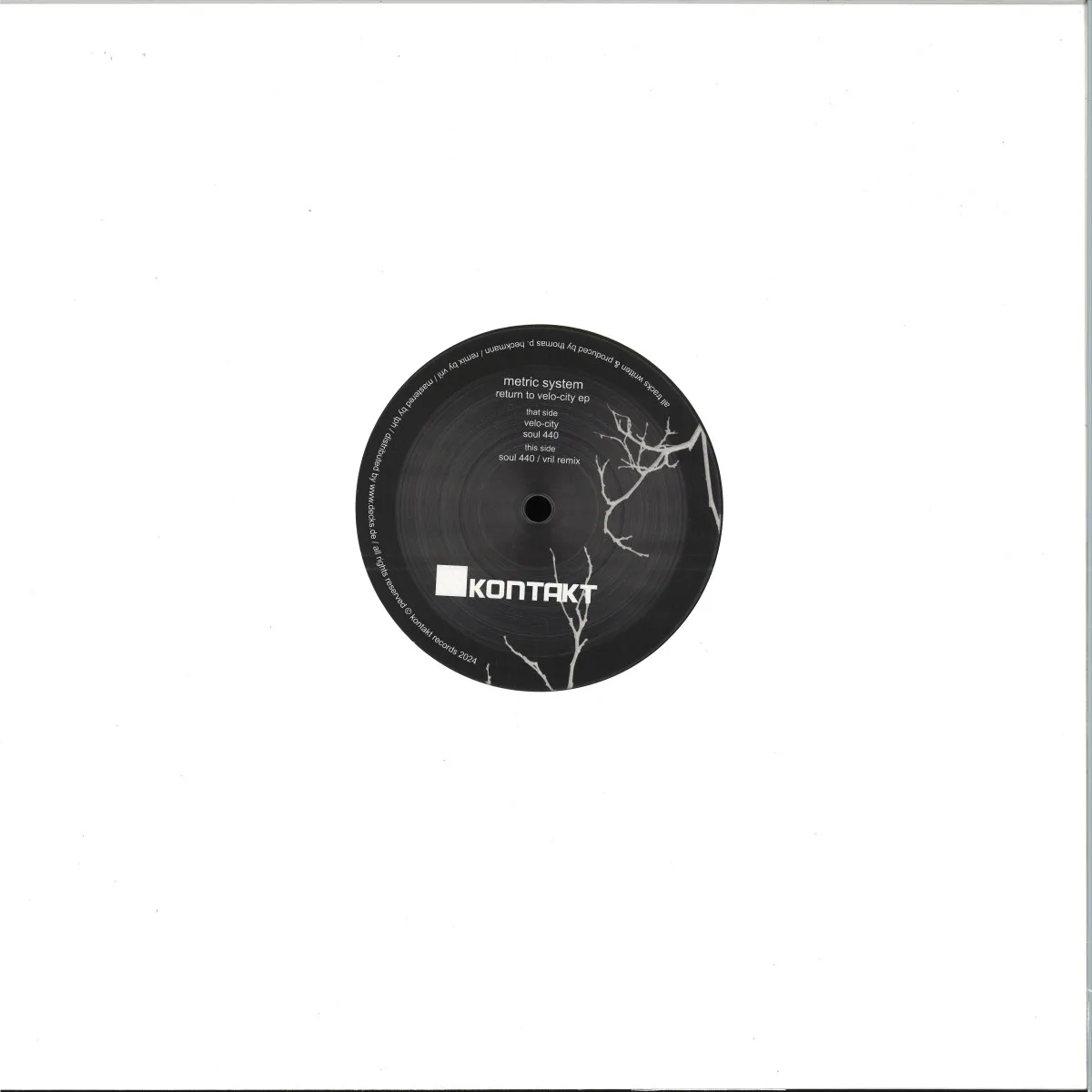 Back cover — Metric System aka Thomas P. Heckmann — Return To Velo-City EP