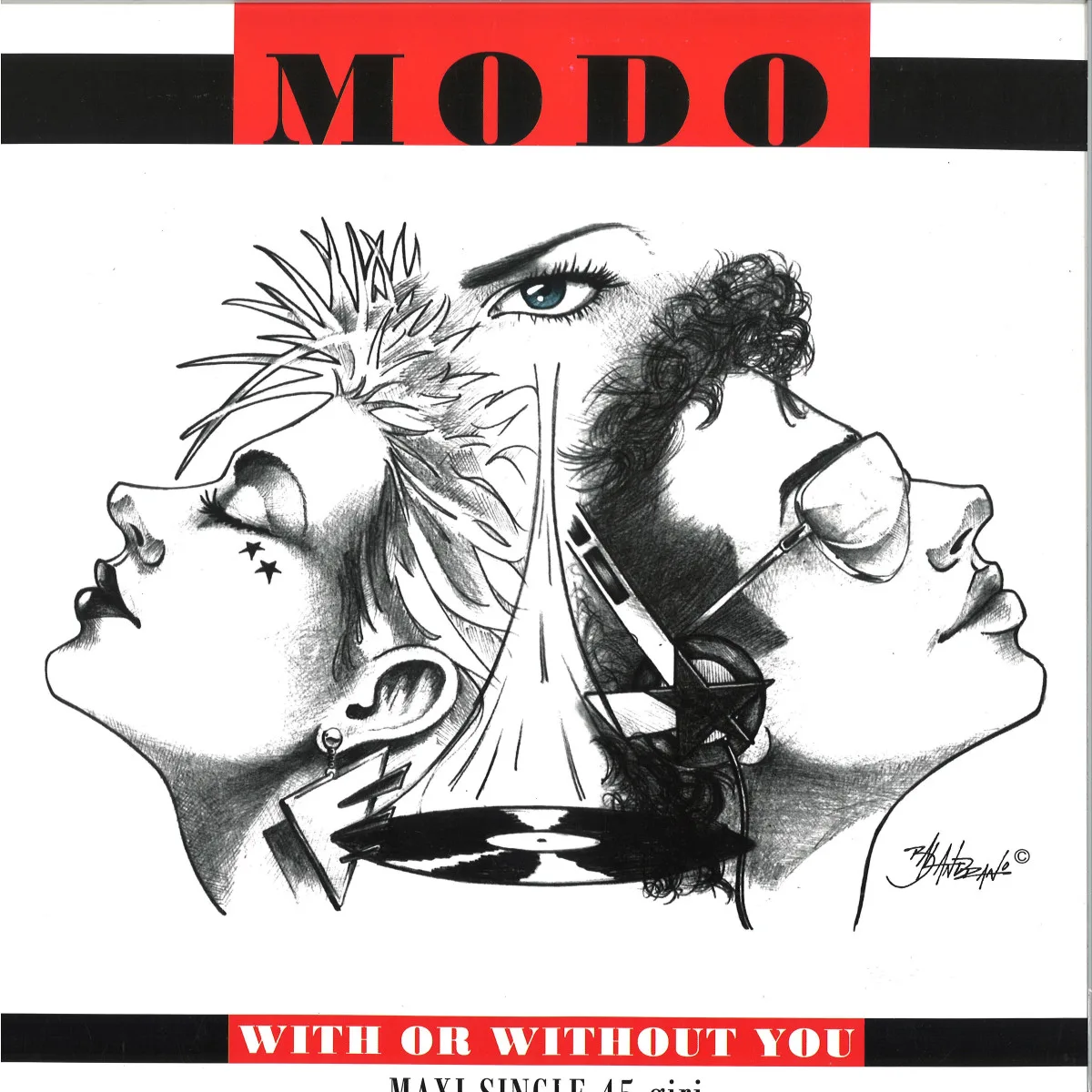 Front cover — Modo — With Or Without You EP