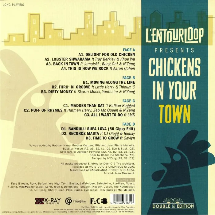 Back cover — L'ENTOURLOOP — Chickens In Your Town