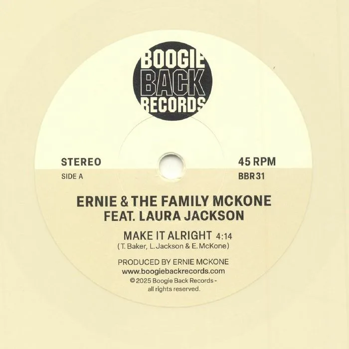 Front cover — ERNIE & THE FAMILY McKONE feat LAURA JACKSON — Make It Alright