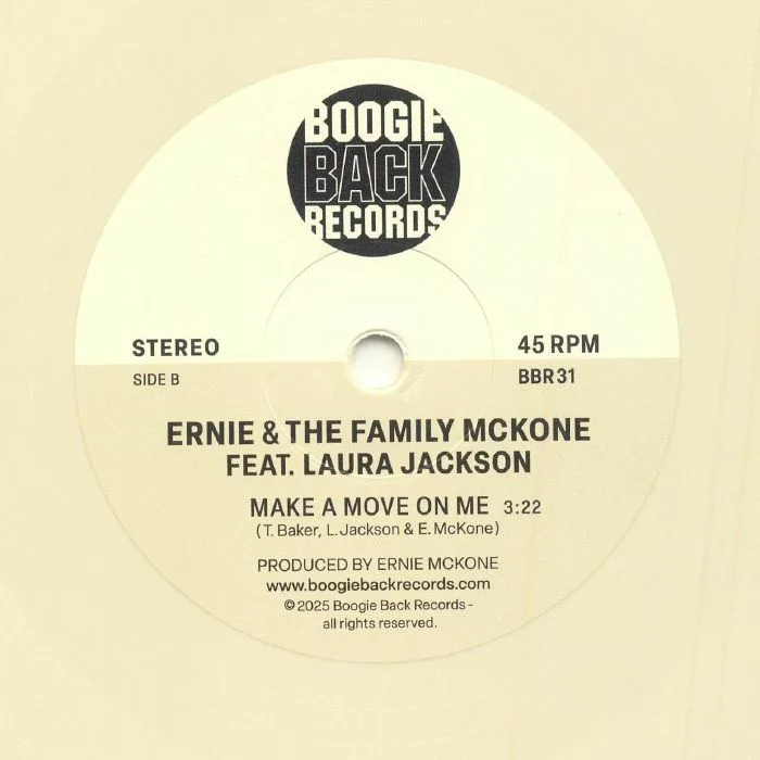 Back cover — ERNIE & THE FAMILY McKONE feat LAURA JACKSON — Make It Alright