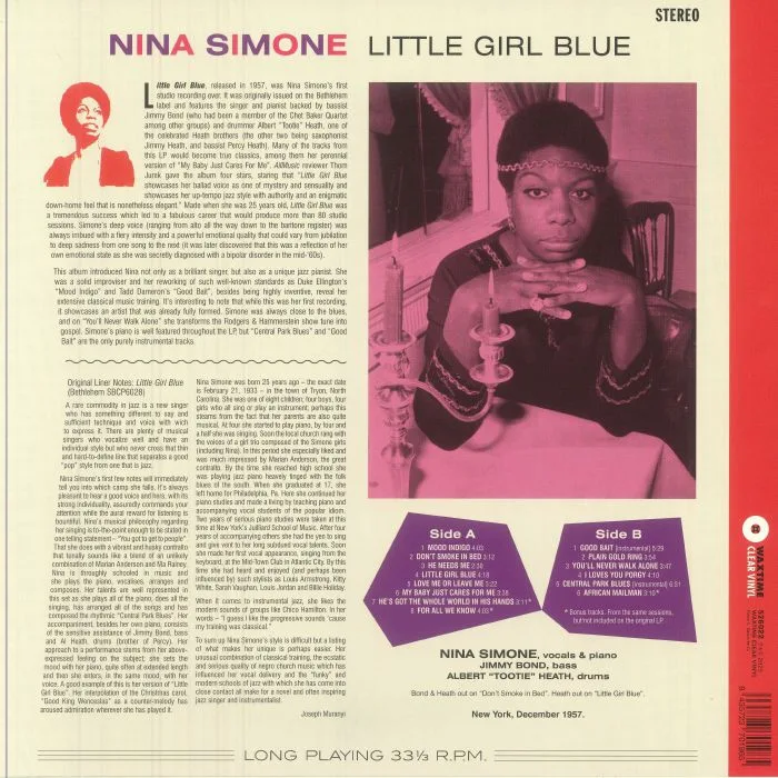 Обратная сторона обложки — Nina SIMONE — Little Girl Blue