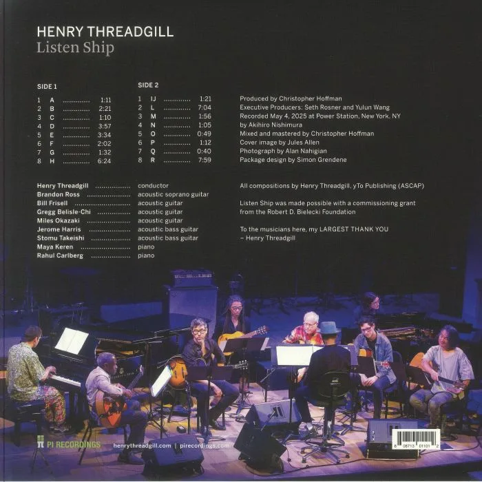 Обратная сторона обложки — Henry THREADGILL — Listen Ship
