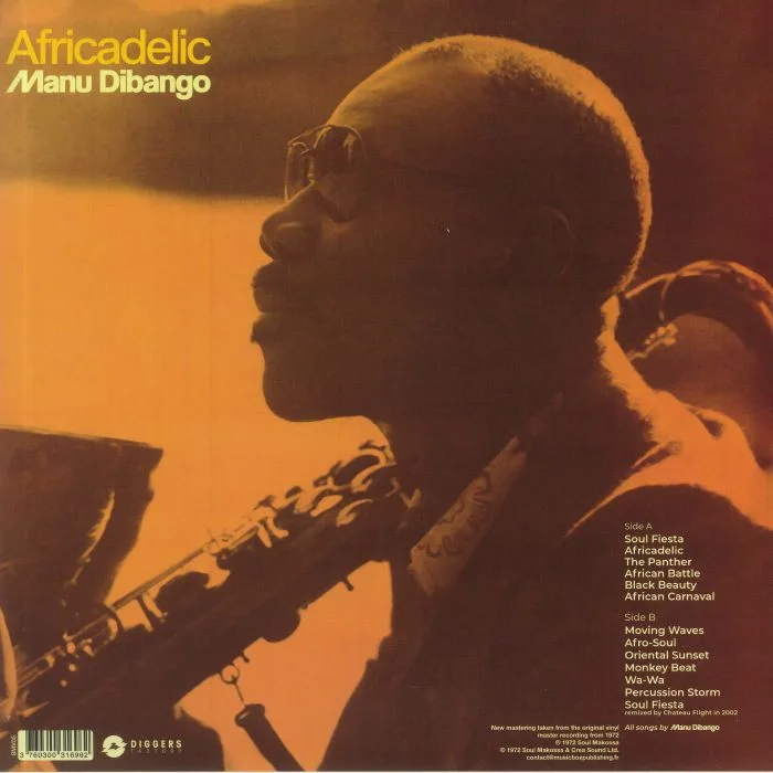 Back cover — Manu DIBANGO — Africadelic