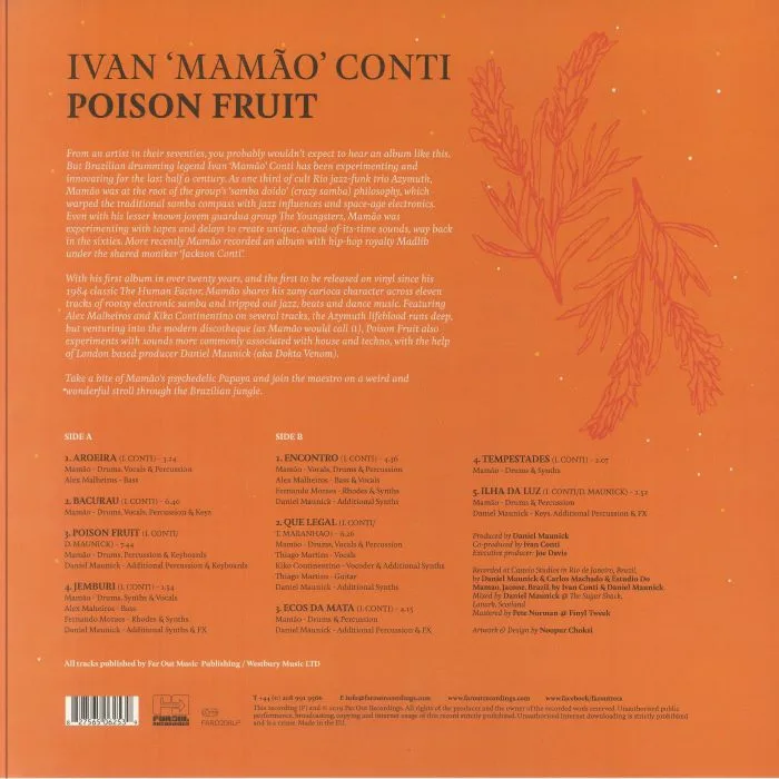 Back cover — Ivan CONTI — Poison Fruit (reissue)
