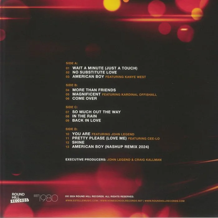 Back cover — ESTELLE — Shine (reissue)