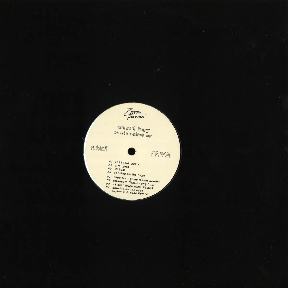 Back cover — David Bay — Comic Relief EP