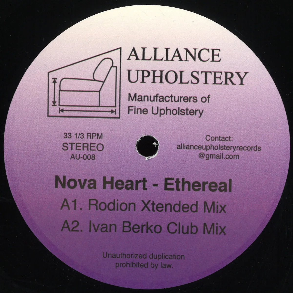 Лицевая сторона обложки — Nova Heart — Ethereal