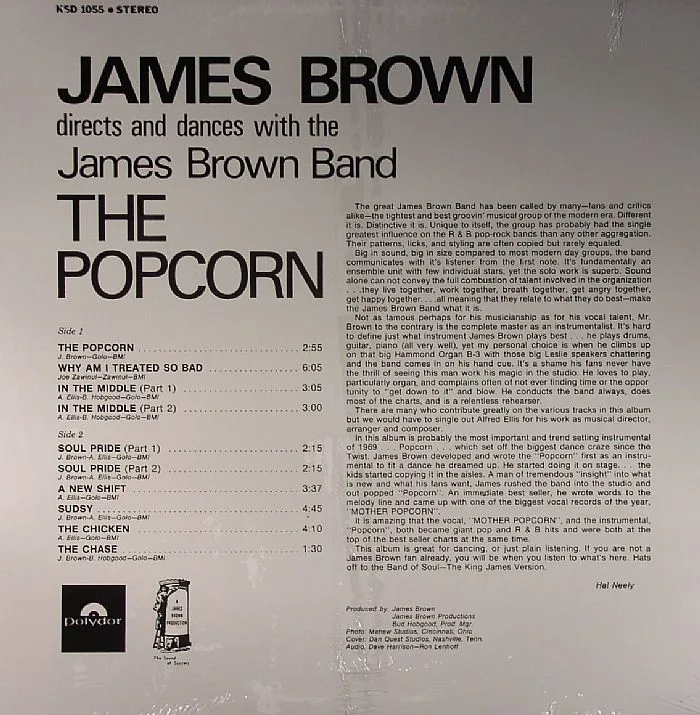 Обратная сторона обложки — James BROWN — The Popcorn