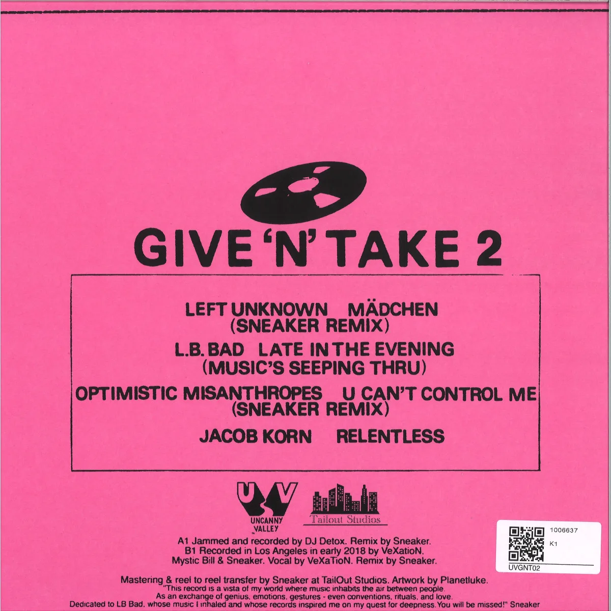 Back cover — Various — Sneaker presents Give'n'Take 2