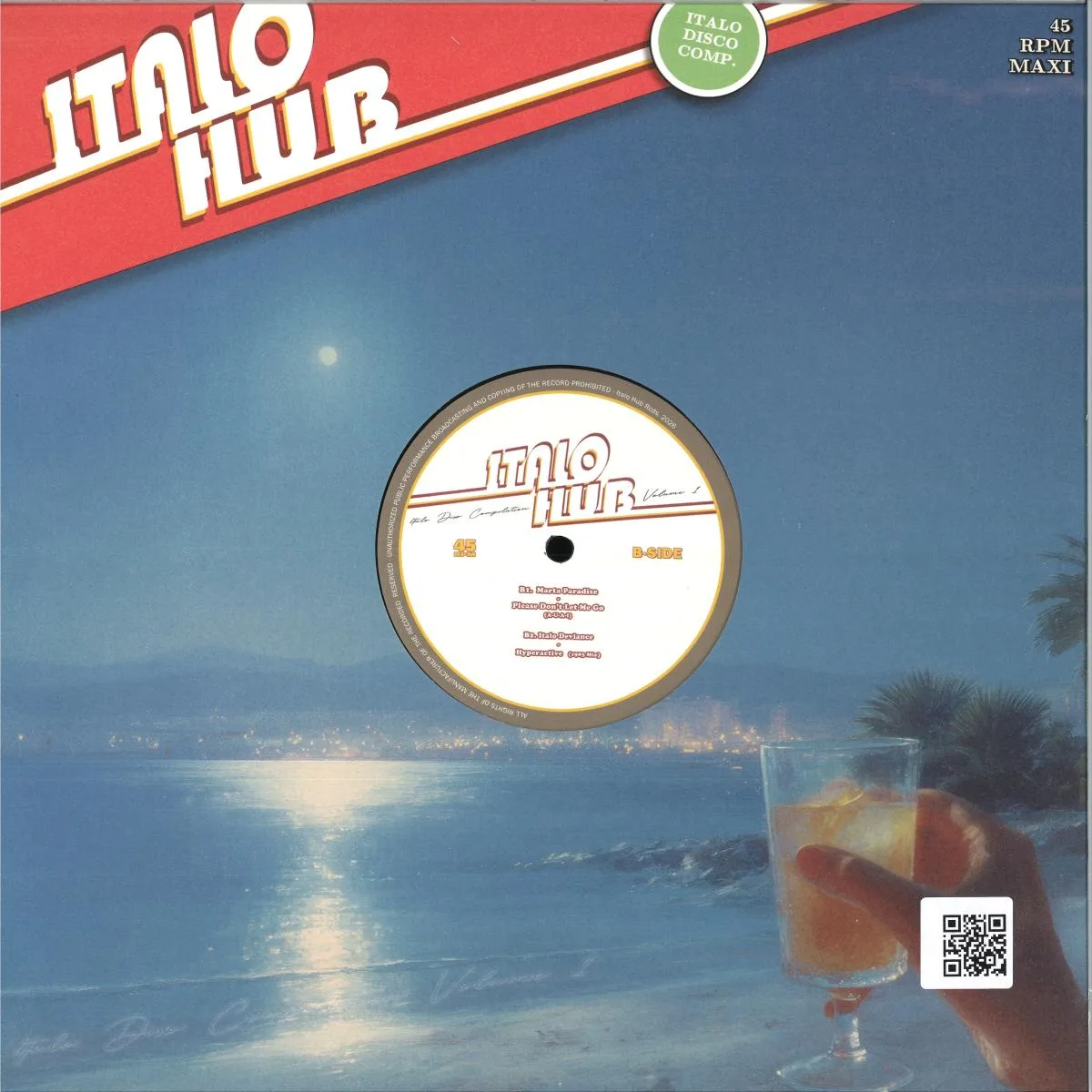 Обратная сторона обложки — VARIOUS — ITALO DISCO COMPILATION VOL. 1 EP