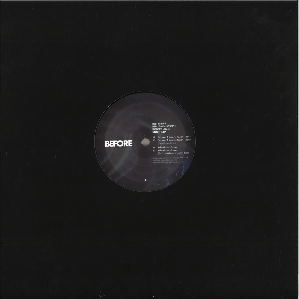 Back cover — Ben Jones/Benjamin Joseph/Robert James — Soothe EP