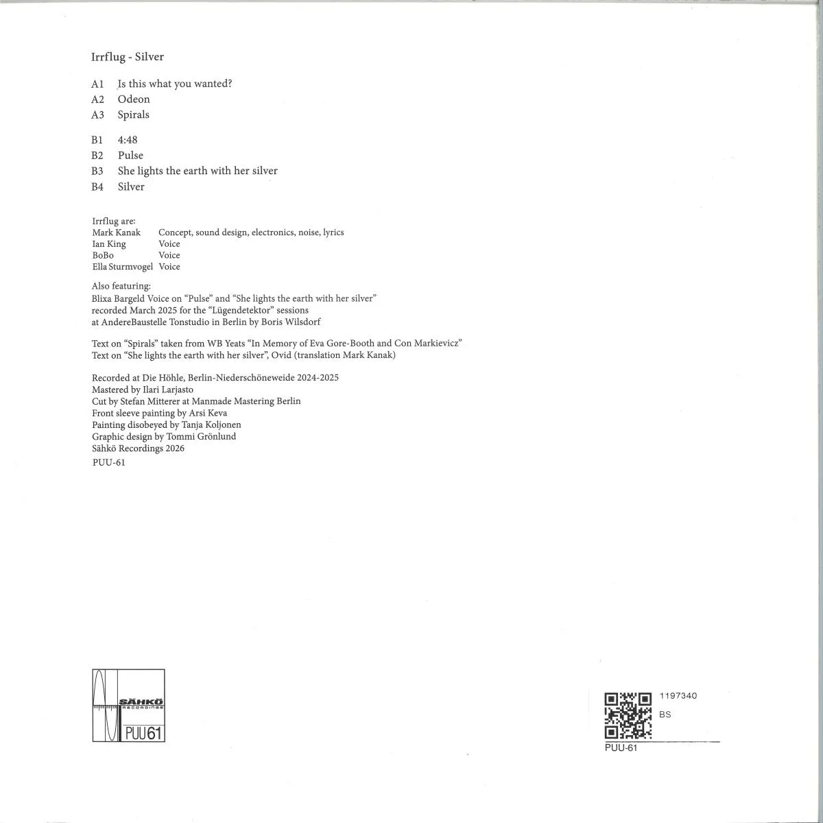 Back cover — IRRFLUG — SILVER