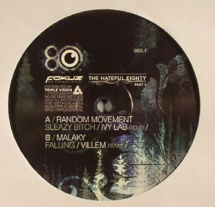 Back cover — RANDOM MOVEMENT / MALAKY — The Hateful Eighty Part 1