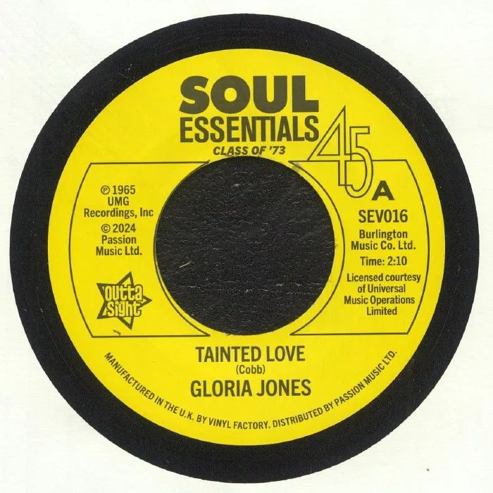 Лицевая сторона обложки — Gloria JONES / R DEAN TAYLOR — Tainted Love