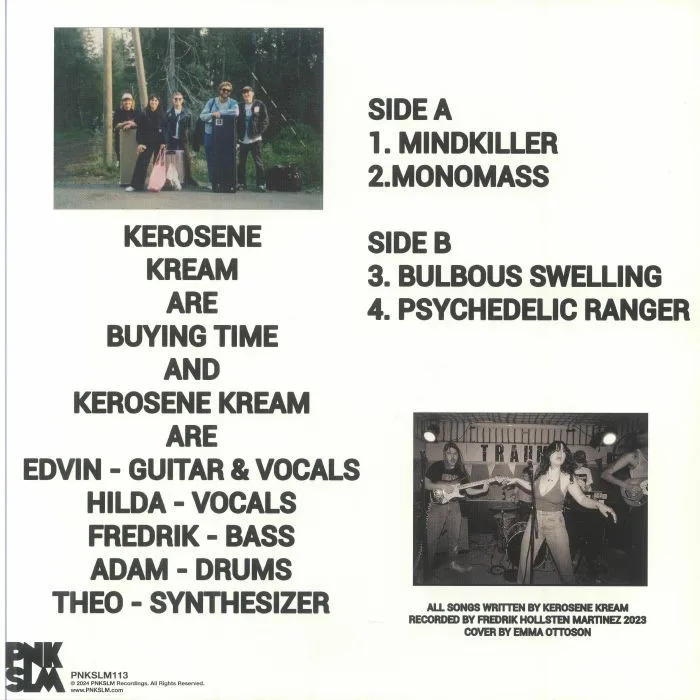 Back cover — KEROSENE KREAM — Buying Time