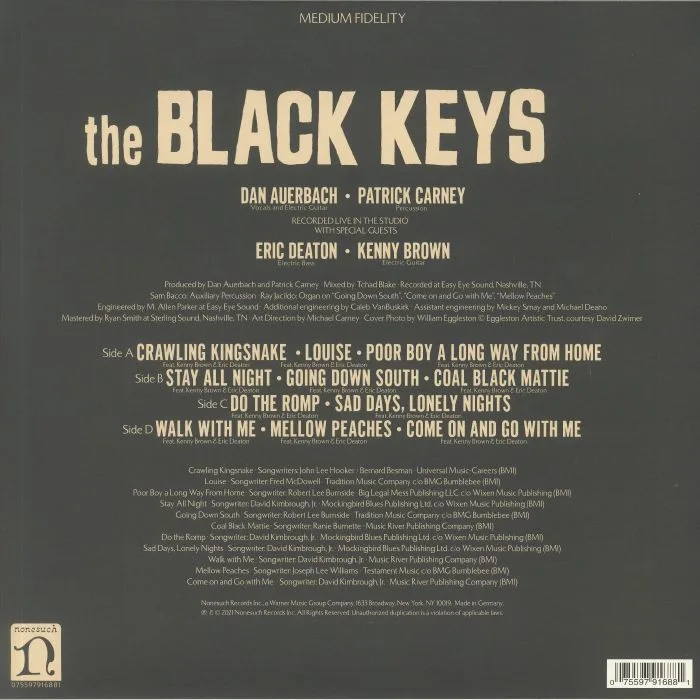 Back cover — The BLACK KEYS — Delta Kream