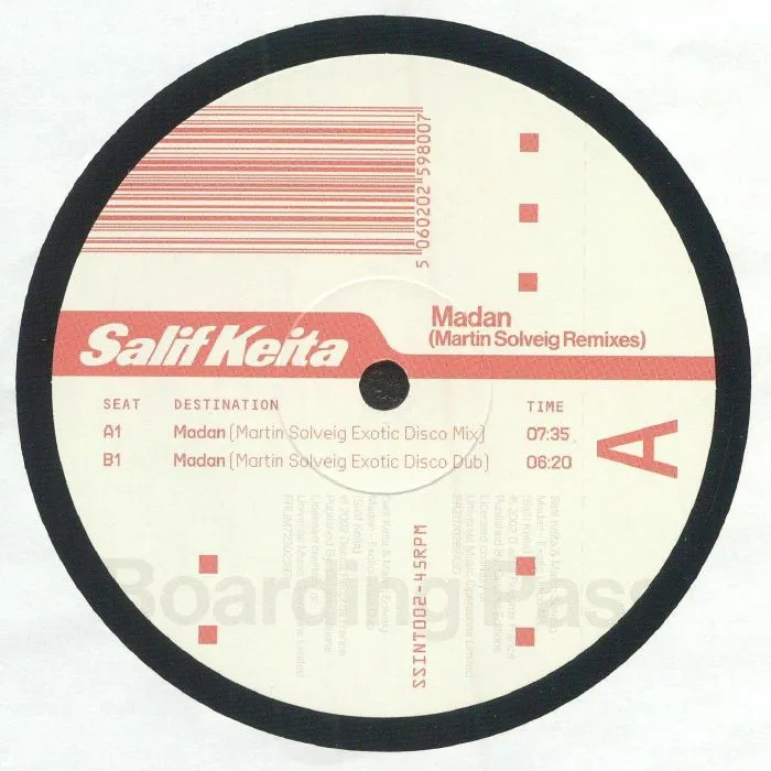 Лицевая сторона обложки — Salif KEITA — Madan (Martin Solveig remixes)