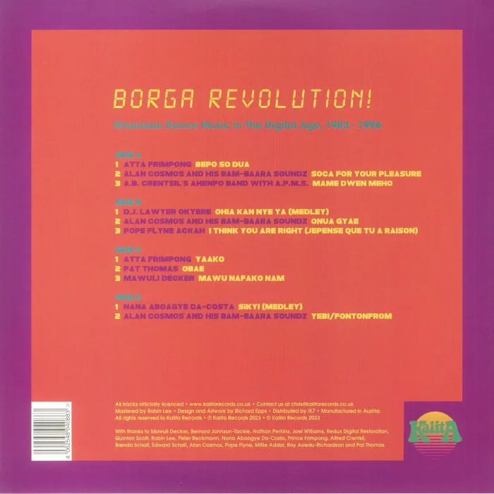 Back cover — VARIOUS — Borga Revolution! Volume 2: Ghanian Dance Music In The Digital Age 1983-1996