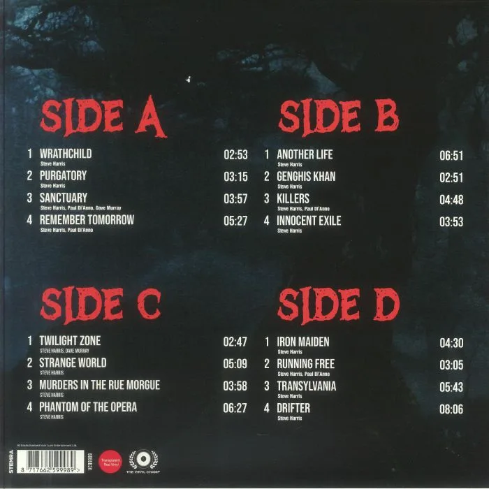 Back cover — IRON MAIDEN — Raising Hell In Tokyo 1981