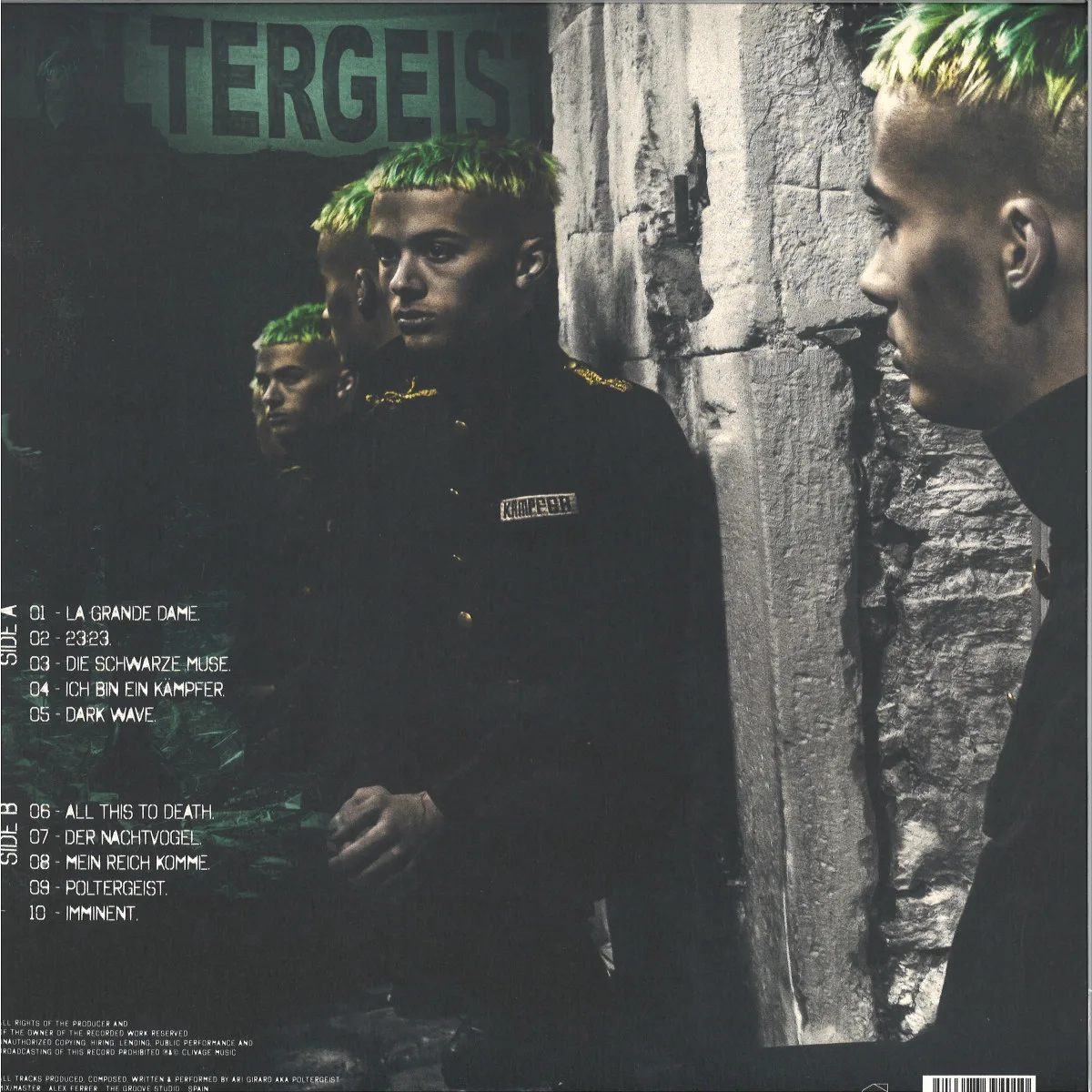 Back cover — Poltergeist — Kämpfer LP