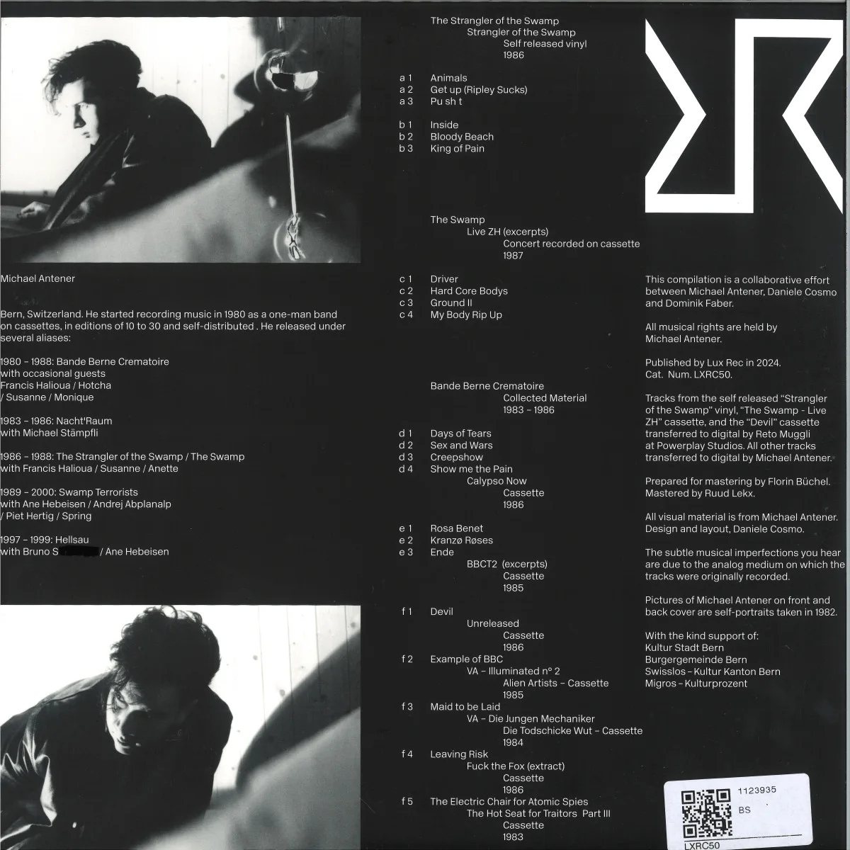 Back cover — Various — Eine Aufnahme voller widerlicher Verderbtheit LP 3x12"