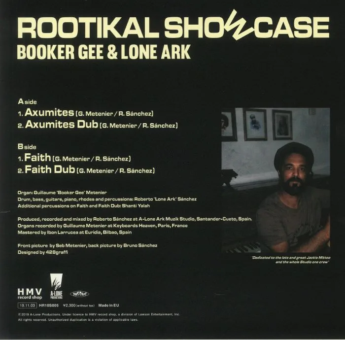 Обратная сторона обложки — BOOKER GEE / LONE ARK — Rootikal Showcase