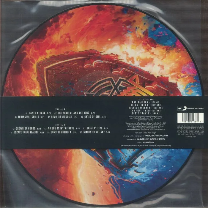 Back cover — JUDAS PRIEST — Invincible Shield