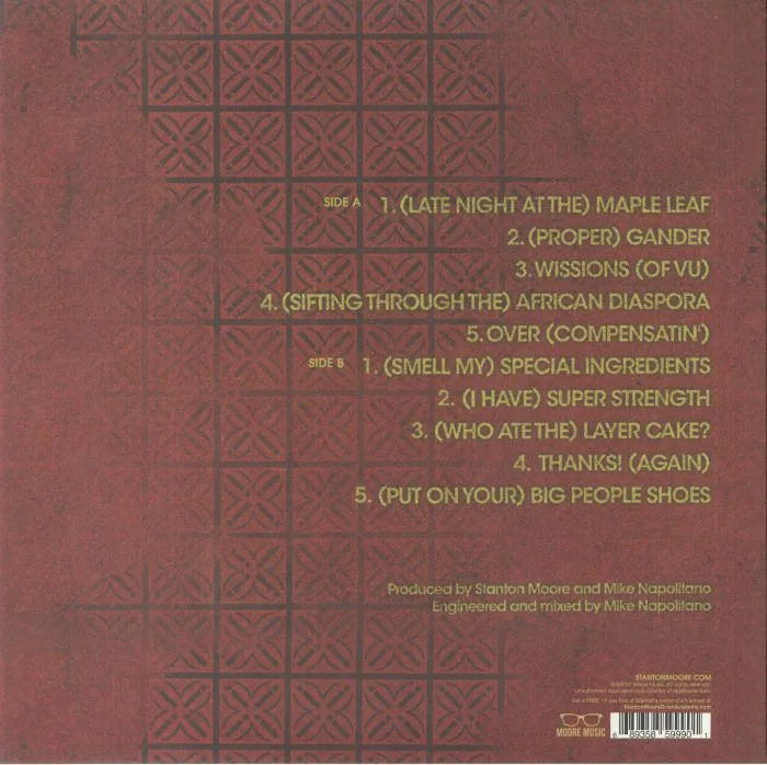 Back cover — STANTON MOORE TRIO — Emphasis! (On Parenthesis)