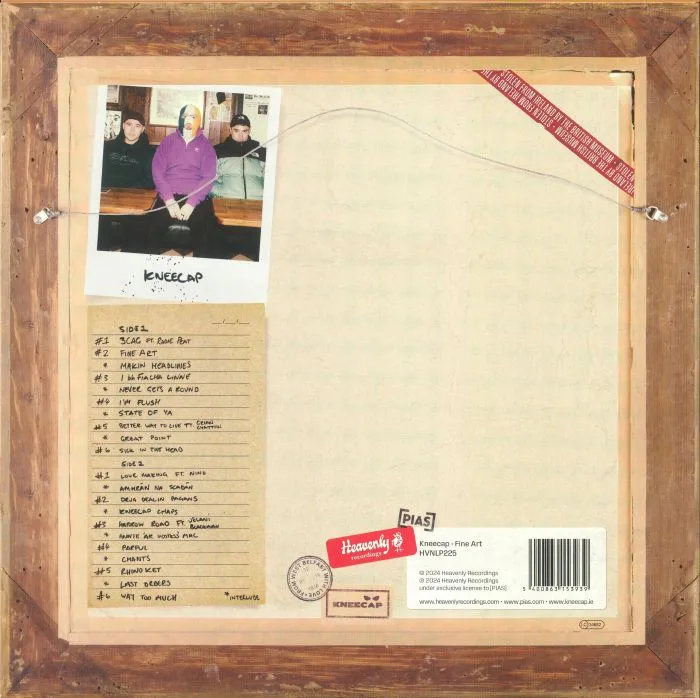 Back cover — KNEECAP — Fine Art