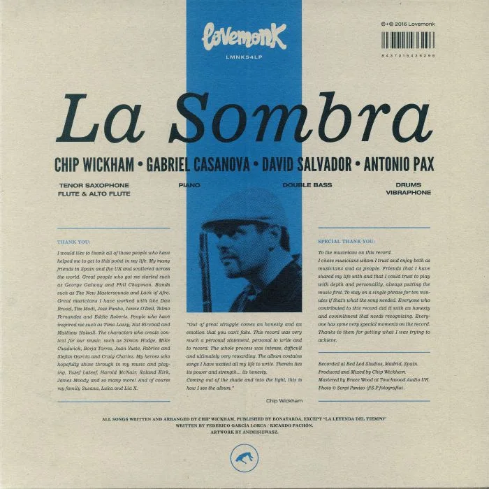 Обратная сторона обложки — Chip WICKHAM — La Sombra