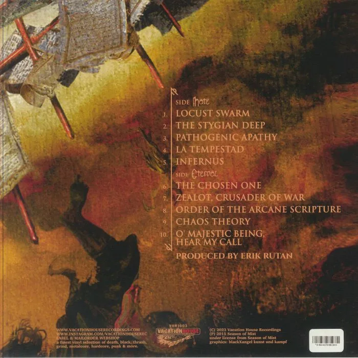 Обратная сторона обложки — HATE ETERNAL — Infernus (reissue)