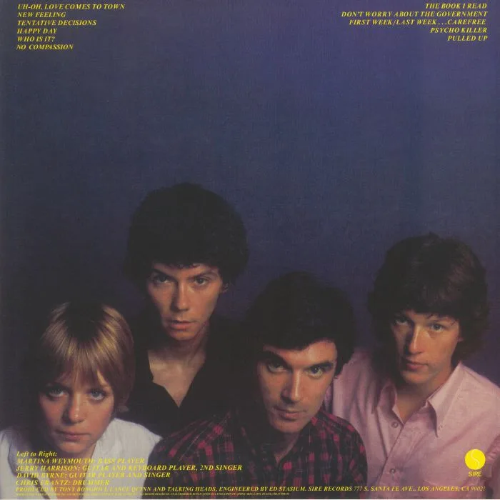 Back cover — TALKING HEADS — 77