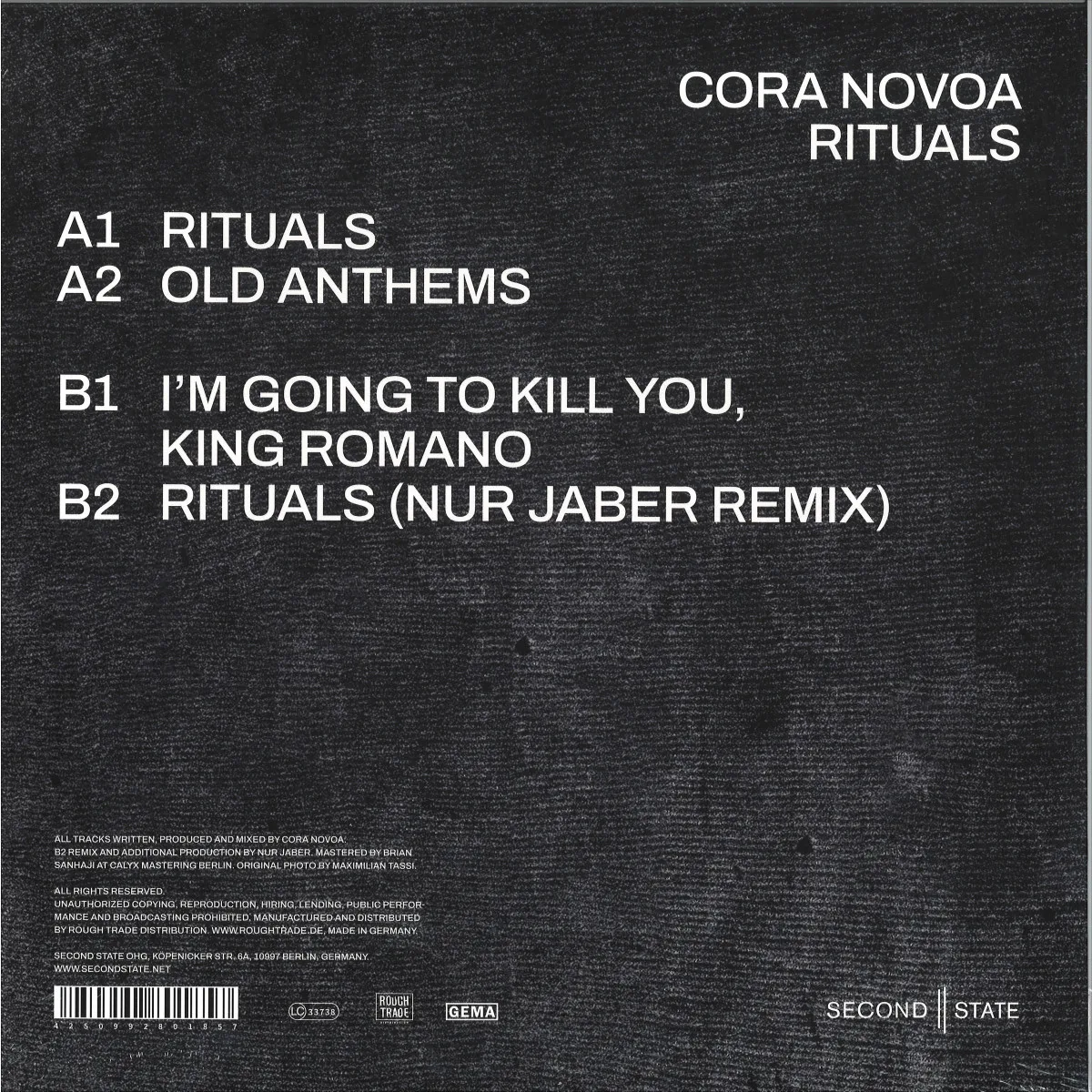 Обратная сторона обложки — Cora Novoa — Rituals