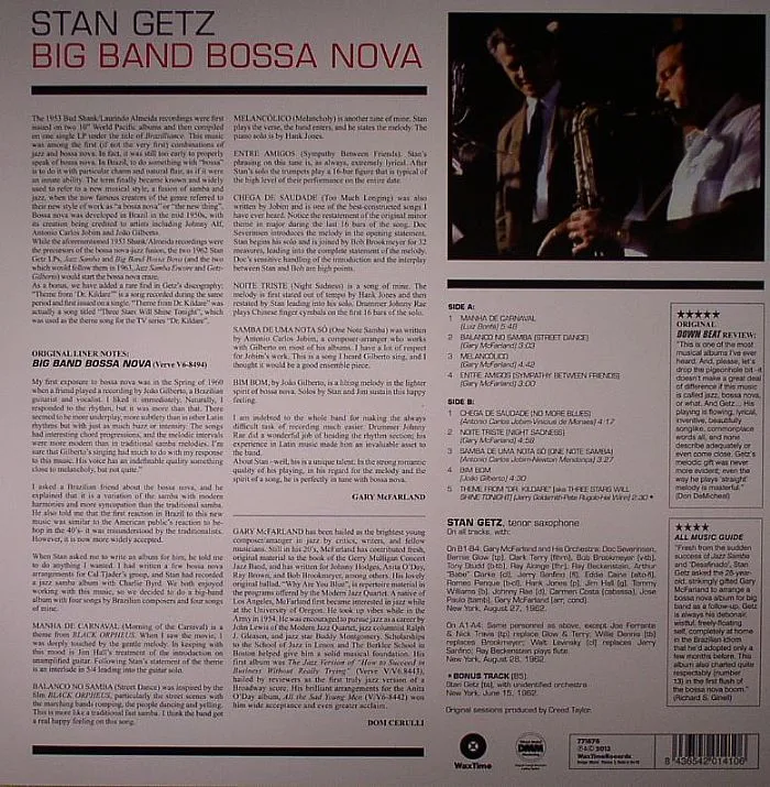 Back cover — Stan GETZ — Big Band Bossa Nova (stereo) (remastered)