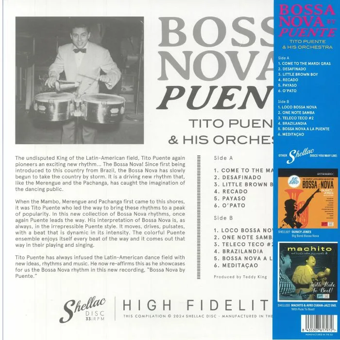 Обратная сторона обложки — Tito PUENTE & HIS ORCHESTRA — Bossa Nova