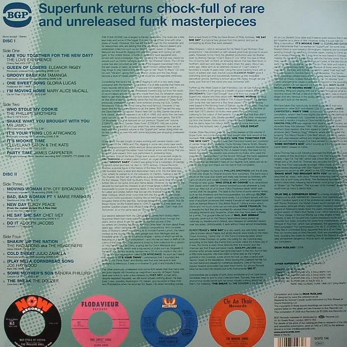 Back cover — VARIOUS — Mighty Super Funk: Rare 45s & Undiscovered Masters 1967-1978 Volume 6