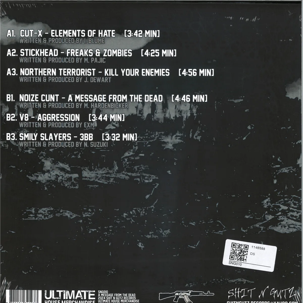 Back cover — Various — Message From The Dead